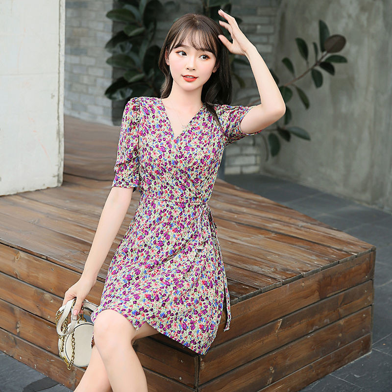 Γυναικεία φορέματα 2023 Επίδεσμος λουλουδιών Γυναικείο φόρεμα γιορτινό Floral φανταχτερά ρούχα μίντι Νέα σε Ολόσωμο Xl Οικονομικά Casual Hot