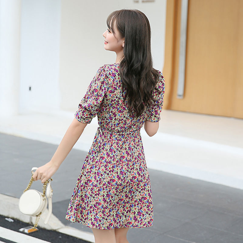 Γυναικεία φορέματα 2023 Επίδεσμος λουλουδιών Γυναικείο φόρεμα γιορτινό Floral φανταχτερά ρούχα μίντι Νέα σε Ολόσωμο Xl Οικονομικά Casual Hot