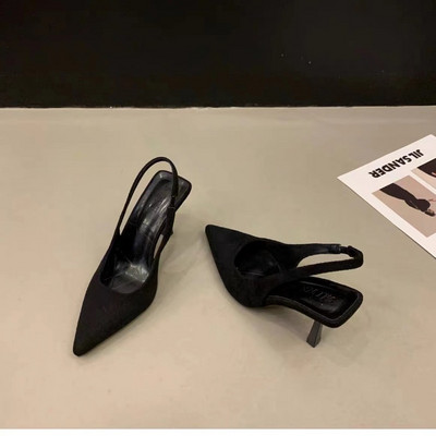 Άνετα Παπούτσια Γυναικεία Σανδάλια 2024 Σανδάλια Καθαρά Τακούνια Κοστούμι Γυναικείο Μπεζ Νέα Μόδα Υψηλό Μαύρο Ρετρό Κορίτσια Χαμηλό κλειστό Καλοκαίρι μυτερό