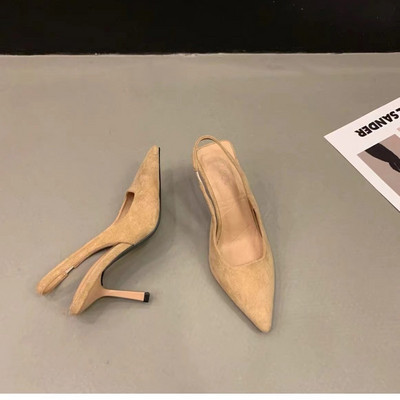 Άνετα Παπούτσια Γυναικεία Σανδάλια 2024 Σανδάλια Καθαρά Τακούνια Κοστούμι Γυναικείο Μπεζ Νέα Μόδα Υψηλό Μαύρο Ρετρό Κορίτσια Χαμηλό κλειστό Καλοκαίρι μυτερό