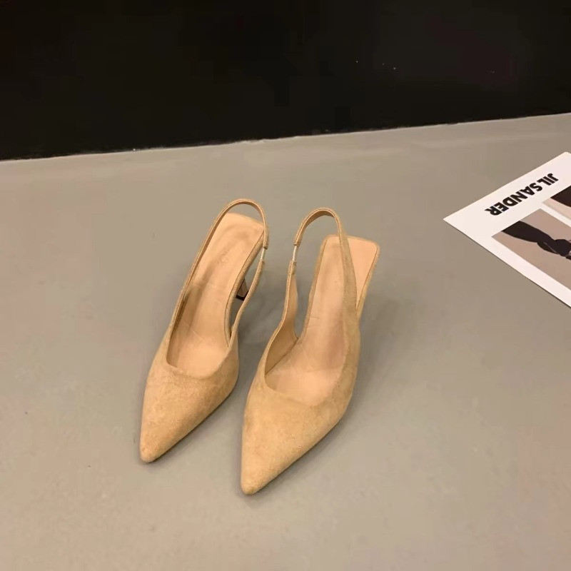 Άνετα Παπούτσια Γυναικεία Σανδάλια 2024 Σανδάλια Καθαρά Τακούνια Κοστούμι Γυναικείο Μπεζ Νέα Μόδα Υψηλό Μαύρο Ρετρό Κορίτσια Χαμηλό κλειστό Καλοκαίρι μυτερό