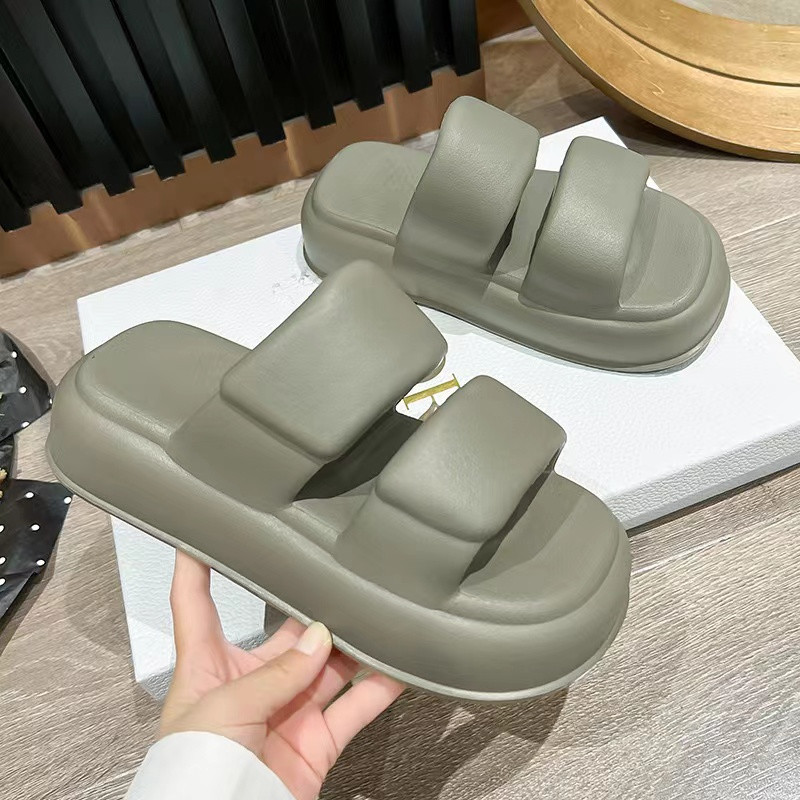 Călcare pe fecale, papuci groși cu talpă groasă pentru femei pentru a crește înălțimea, acasă cu talpă moale, cuplu de plajă, celebritate de pe internet EVA