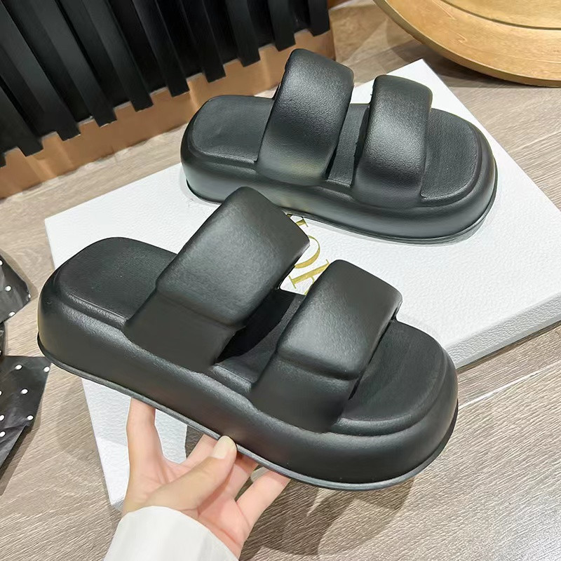 Călcare pe fecale, papuci groși cu talpă groasă pentru femei pentru a crește înălțimea, acasă cu talpă moale, cuplu de plajă, celebritate de pe internet EVA