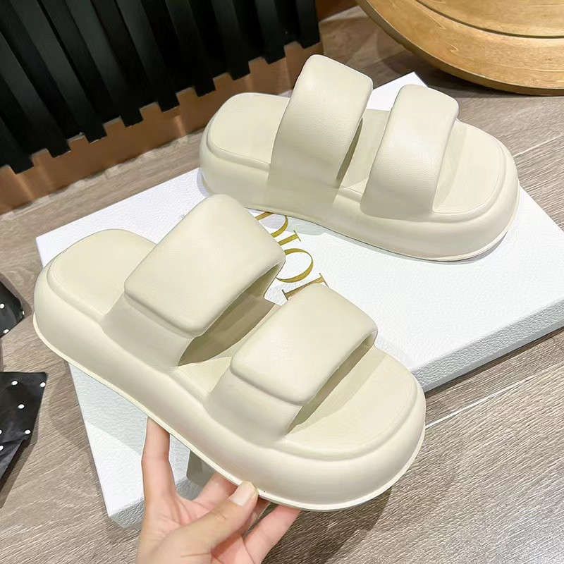 Călcare pe fecale, papuci groși cu talpă groasă pentru femei pentru a crește înălțimea, acasă cu talpă moale, cuplu de plajă, celebritate de pe internet EVA