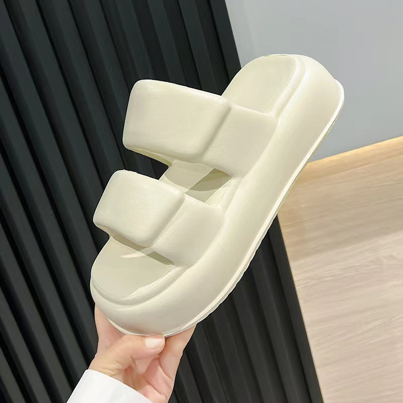 Călcare pe fecale, papuci groși cu talpă groasă pentru femei pentru a crește înălțimea, acasă cu talpă moale, cuplu de plajă, celebritate de pe internet EVA