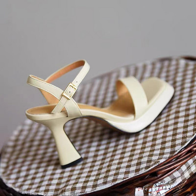 Γυναικεία παπούτσια με χοντρή σόλα 2024 Καλοκαίρι One Line Fashion Ψηλοτάκουνα Χοντρά τακούνια Αδιάβροχη Πλατφόρμα Σανδάλι zapatos sandalias de mujer