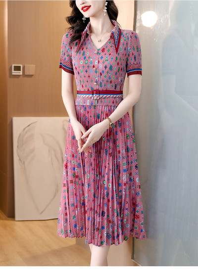 2024. aasta suvine lapiline võrk, konks-lillega plisseeritud pikk kleit kaheosaline võltskleit Naiste korea elegantne Bodycon Lady Vestidos