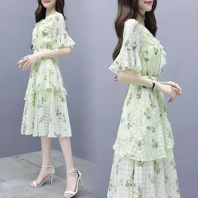 2024. Nove ljetne cvjetne haljine za plažu kratkih rukava za žene Haljine a kroja Bohe Duga haljina a kroja za zabavu na plaži Vestidos