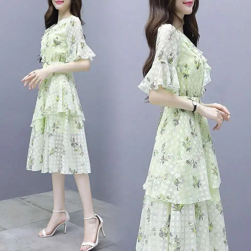 2024. Nove ljetne cvjetne haljine za plažu kratkih rukava za žene Haljine a kroja Bohe Duga haljina a kroja za zabavu na plaži Vestidos