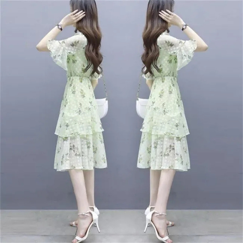 2024. Nove ljetne cvjetne haljine za plažu kratkih rukava za žene Haljine a kroja Bohe Duga haljina a kroja za zabavu na plaži Vestidos