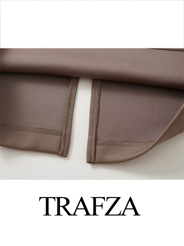 TRAFZA Vară Femei Subțire Nouă Moda Solid Slim Midi Fusta Wrap Vintage Casual Split Elegantă Talie Înaltă Femei Chic Fuste Lungi