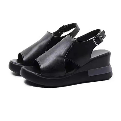 2024 Nyári Wedge Platform Szandálok Divat Retro Romen Strandcipők Női Alkalmi Peep Toe Puha Kényelmes Sandalias De Mujer