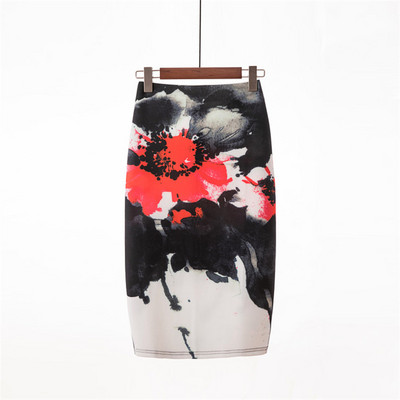 Neophil 2023, stil de vară, fuste creion cu talie înaltă, femei, midi, florale, boho, imprimeu retro, fuste lapis pentru birou, școală, S1723