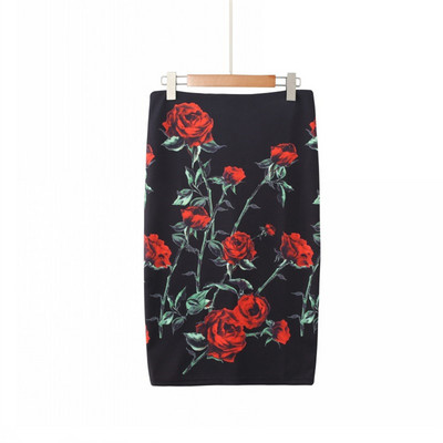 Neophil 2023, stil de vară, fuste creion cu talie înaltă, femei, midi, florale, boho, imprimeu retro, fuste lapis pentru birou, școală, S1723