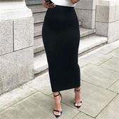 Aafrika kõrge vöökohaga elastne naiste sidepliiats seelikud Elegant Bodycon Slim Skinny Streetwear Party Club Maxi pikk seelik naistele
