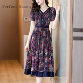 Rochii elegante 2024 pentru damă, subțire, casual, florale, de bază, de înaltă calitate, cu mâneci scurte, chic, pentru petrecere pe plajă, rochii lungi pentru femei