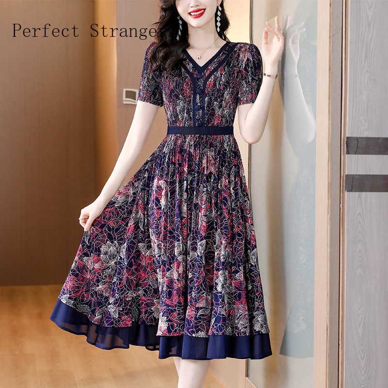 Rochii elegante 2024 pentru damă, subțire, casual, florale, de bază, de înaltă calitate, cu mâneci scurte, chic, pentru petrecere pe plajă, rochii lungi pentru femei