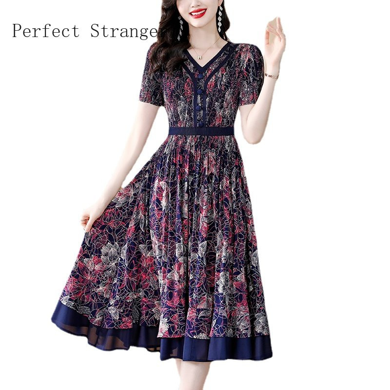 Rochii elegante 2024 pentru damă, subțire, casual, florale, de bază, de înaltă calitate, cu mâneci scurte, chic, pentru petrecere pe plajă, rochii lungi pentru femei