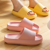 Papuci cu fund gros din nor pentru femei, vara 2024, ușoare, cu talpă moale, sandale cu platformă pentru femei, pantofi de plajă ocazional, pantofi de plajă