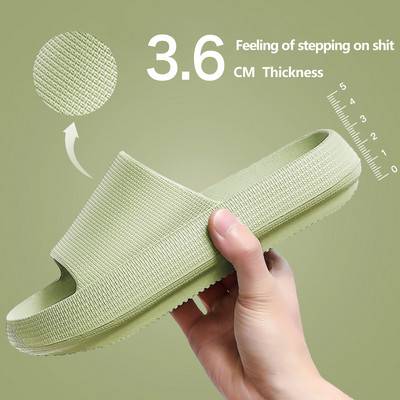 Papuci cu fund gros din nor pentru femei, vara 2024, ușoare, cu talpă moale, sandale cu platformă pentru femei, pantofi de plajă ocazional, pantofi de plajă