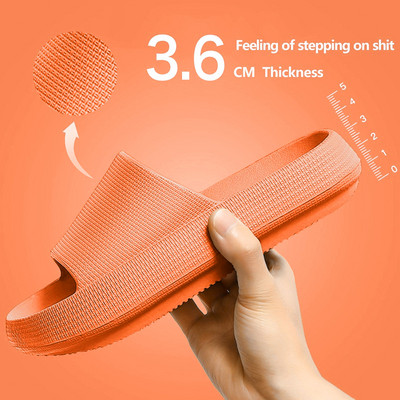 Papuci cu fund gros din nor pentru femei, vara 2024, ușoare, cu talpă moale, sandale cu platformă pentru femei, pantofi de plajă ocazional, pantofi de plajă