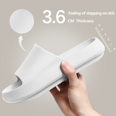 Papuci cu fund gros din nor pentru femei, vara 2024, ușoare, cu talpă moale, sandale cu platformă pentru femei, pantofi de plajă ocazional, pantofi de plajă