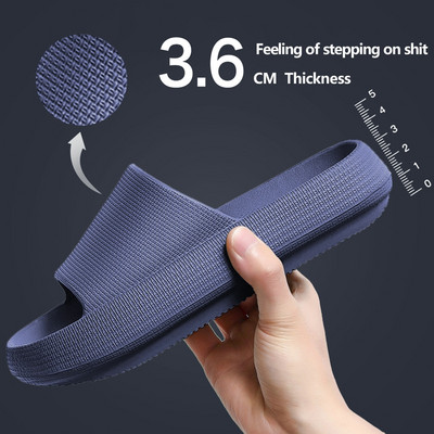 Papuci cu fund gros din nor pentru femei, vara 2024, ușoare, cu talpă moale, sandale cu platformă pentru femei, pantofi de plajă ocazional, pantofi de plajă