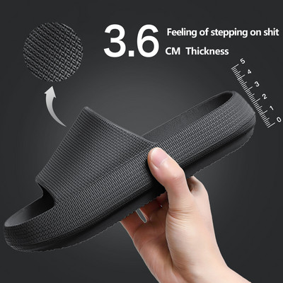 Papuci cu fund gros din nor pentru femei, vara 2024, ușoare, cu talpă moale, sandale cu platformă pentru femei, pantofi de plajă ocazional, pantofi de plajă