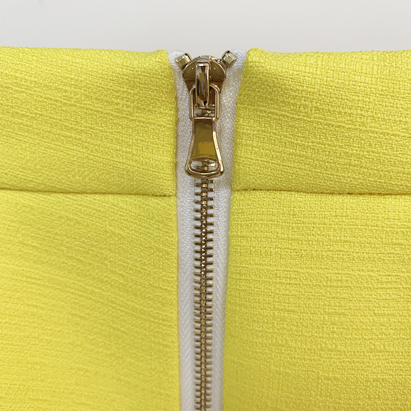 HIGH STREET uus mood 2024 disainerseelik Naiste lõvinööpidega kaunistatud tekstuuriga sobiv seelik