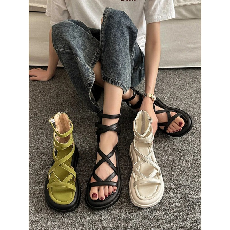 Moodsad naistejalatsid 2024 Hingavad muffinid jalatsid Suurendava kõrgusega ummistused kontsaga kiilu sandaalid Suvised espadrillid Platform Me