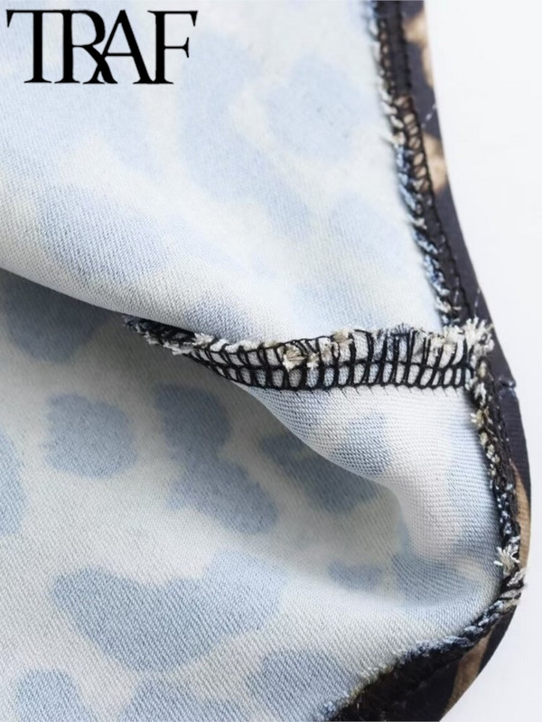 TRAF 2024. Proljetna, elegantna ženska satenska suknja s uzorkom životinja, patentnim zatvaračem, ženska duga midi suknja visokog struka Y2K donji dio