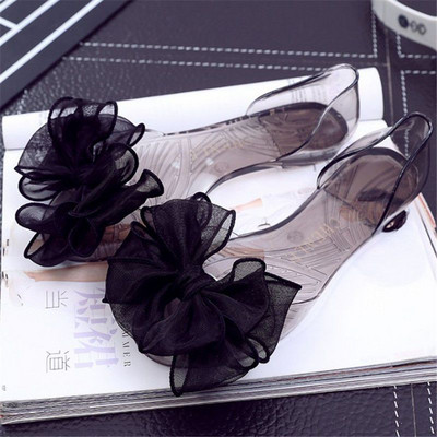 Παπούτσια Κρυστάλλινα Γυναικεία Σανδάλια Plastic Clear Summer 2024 Pvc γυναικεία παπούτσια με χαμηλά τακούνια παραλία Διαφανές ασιατικό μέγεθος Παπούτσια F