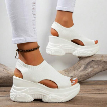 Σανδάλια με χοντρή σόλα για γυναίκες Summer Mesh Breathable Fish Γυναικεία σανδάλια 2024 Γυναικεία καλοκαιρινά παπούτσια Summer Plus Size Παπούτσια