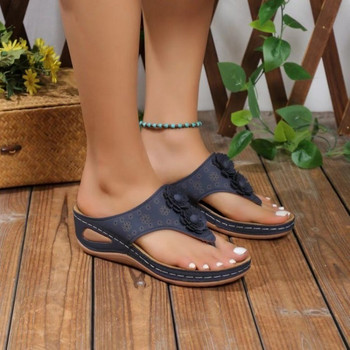 2024 Нови сандали на танкетка Дамски летни модни плажни сандали на платформа Дамски джапанки Плюс размер 36-43 Дамски обувки