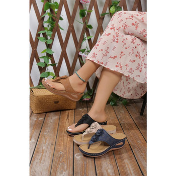 2024 Нови сандали на танкетка Дамски летни модни плажни сандали на платформа Дамски джапанки Плюс размер 36-43 Дамски обувки