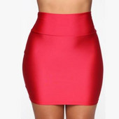 BKLD Γυναικείες φούστες Bodycon πάνω από το γόνατο Μίνι γυναικεία ελαστική μέση μονόχρωμη σατέν φούστα 2024 Καλοκαιρινή σέξι γυναικεία ρούχα Clubwear