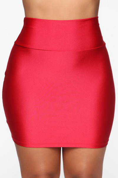 BKLD Γυναικείες φούστες Bodycon πάνω από το γόνατο Μίνι γυναικεία ελαστική μέση μονόχρωμη σατέν φούστα 2024 Καλοκαιρινή σέξι γυναικεία ρούχα Clubwear