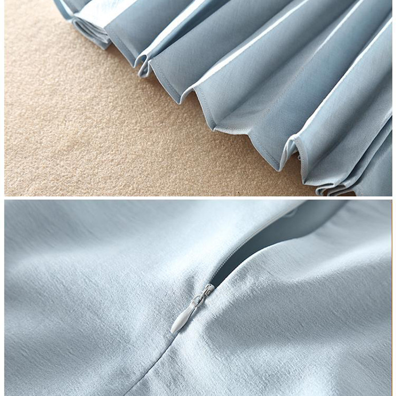 Καλοκαιρινό τανκ Πλισέ Γυναικεία Κορεάτικα Κομψά Αμάνικα Φορέματα Casual Slim Ol Chiffon Vestidos με ζώνη Νέο