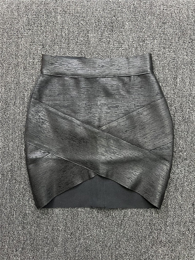 40 cm-es mini rövid, elasztikus, bronzosító pólyás szoknya női szexi Bodycon aszimmetrikus ceruzaszoknyák High Street Going Out Club Party