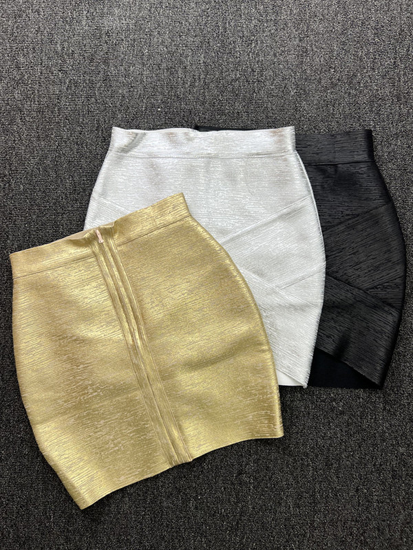 40 cm-es mini rövid, elasztikus, bronzosító pólyás szoknya női szexi Bodycon aszimmetrikus ceruzaszoknyák High Street Going Out Club Party