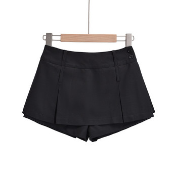Мини пола y2k дрехи kawaii корейски модни поли за жени с цепка черна мини пола плисирана микро пола дизайнерски дрехи kawaii