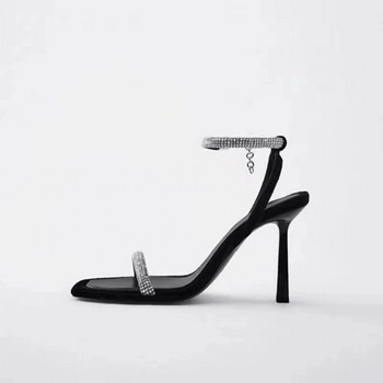 Обувки Дамски сандали с тенденция за 2024 г. Сандали с кристали Дамски елегантен сандал на платформа Дамски летни сандали Булчински обувки Сандали с отворени пръсти