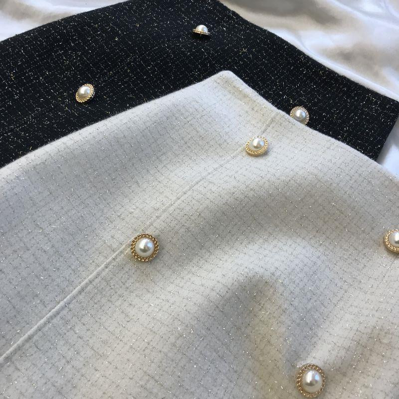 2023 Φθινόπωρο Χειμώνας Γυναικεία Μόδα Μάλλινες Σέξι Φούστες Γυναικείες Διπλό Τουίντ Φούστες Γυναικείες Ψηλόμεσες Φούστες Σπλιτ O348