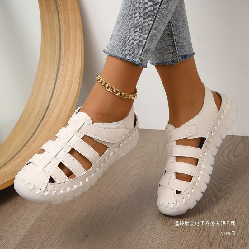 Γυναικεία παπούτσια Σανδάλια Μόδα Baotou Wedge Platform Σανδάλια Γυναικεία ρετρό Ρώμη Sandalias Mujer Slip on Beach Παπούτσια Παπούτσια