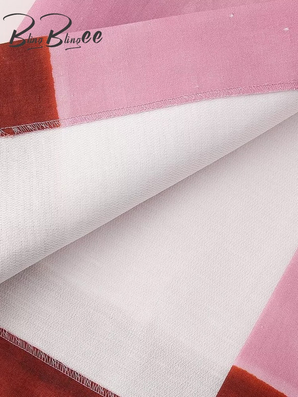 BlingBlingee 2024 Suvise lilleprintiga naiste pikk seelik Traf tõmblukk kõrge vöökohaga tuulutusava naiste Midi seeliku taga Y2K