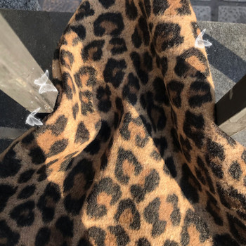 TingYiLi Леопардова вълнена пола тип молив Есен Зима Ретро дамска пола с висока талия Корейски стил Дамска секси къса мини пола