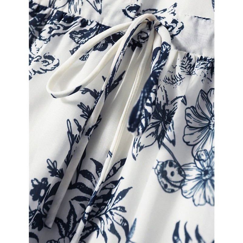 Kevadsügisne naiste elegantne mood Vintage lilledega trükitud kleit Naistele pikkade varrukatega vöökohaga pits, vabaaja naiste rüü Vestidos