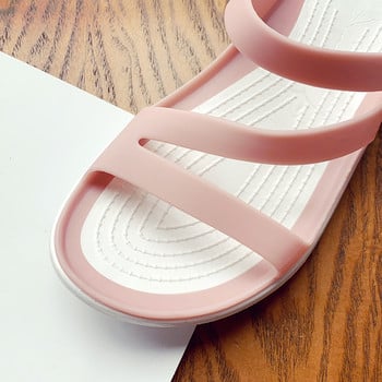 2021 Summer Thicken Sandals Slip on Woman Croc Αντιολισθητική Τρύπα Ζελέ Παπούτσια Flat Garden Beach Shoes House Παντόφλες παντόφλες γυναίκες