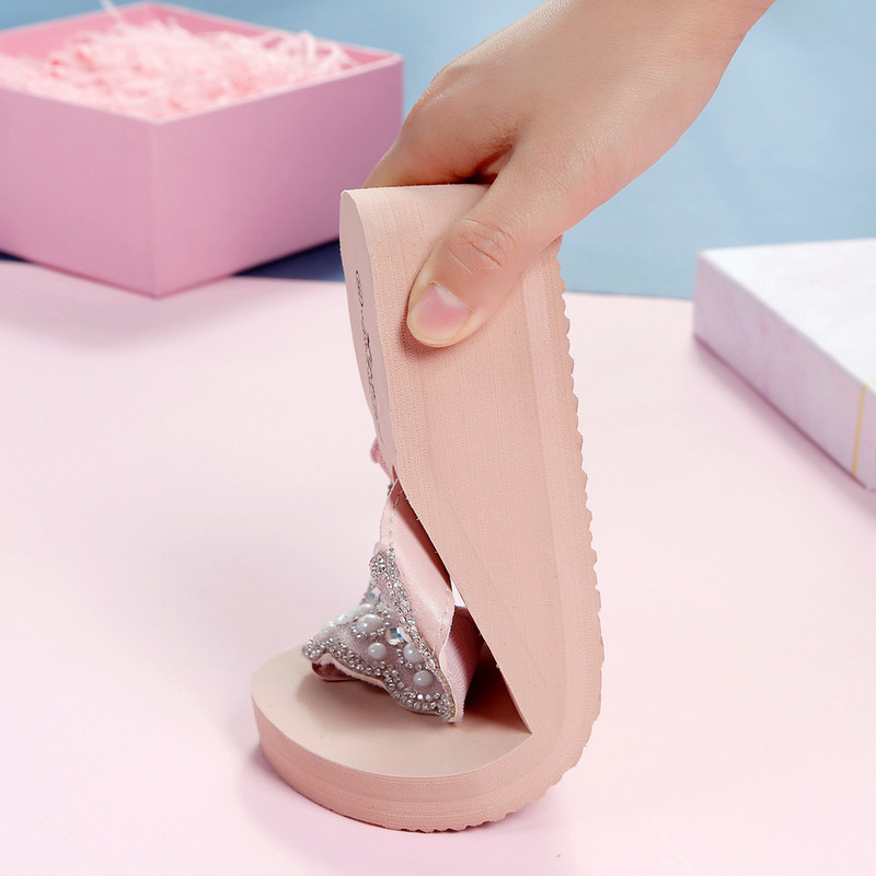 Naiste sandaalid, suvekingad Naiste sussid, kivikiilud, plätud, moekinnitusega varvastega rannajalatsid naistele Dropshipping #23