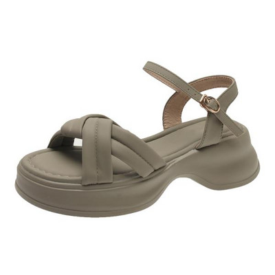 Madalad sandaalid, naiste nahk, läbipaistvad kontsad, ülikond, naiste beež, 2023. aasta suvine ümmargune varvas naiste kingad madala kontsaga mood, must plokk puukingad